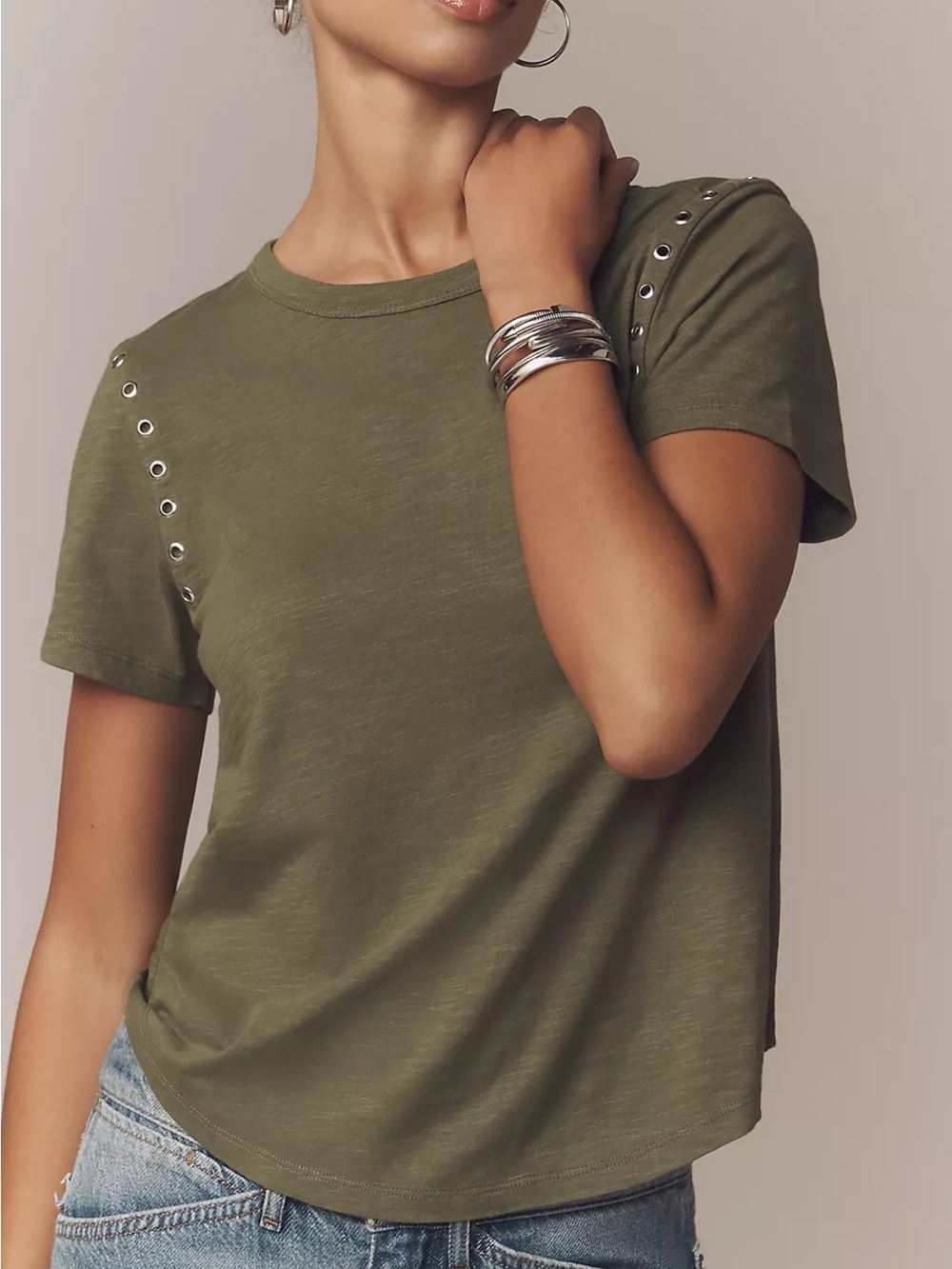 Pilcro Grommet Tee